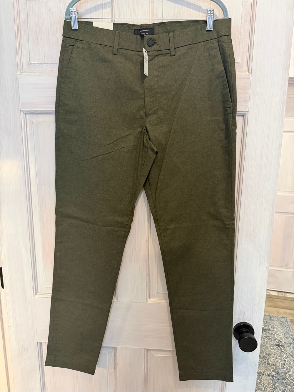 Banana Republic Olive Green Slim Core Temp Chinos